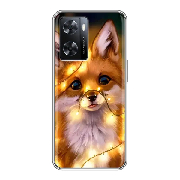 Чехол с принтом «Лисичка в гирляндах» для OPPO A77 Чехол с принтом «Лисичка в гирляндах» для OPPO A77