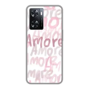 Чохол з розовим принтом для Oppo A77 (Аморе любов)