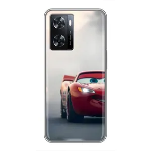 Силиконовый чехол Маквин для Oppo A77 (Скоростной Маквин)