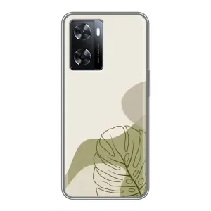 Чохол з принтом «Зелена монстера дизайн» для OPPO A77