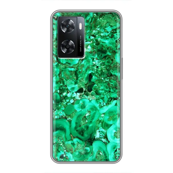 Чехол с принтом «Салатный Мрамор» для OPPO A77