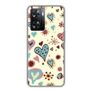 Чехлы для любимой на OPPO A77 (VPrint) (Сердечки)