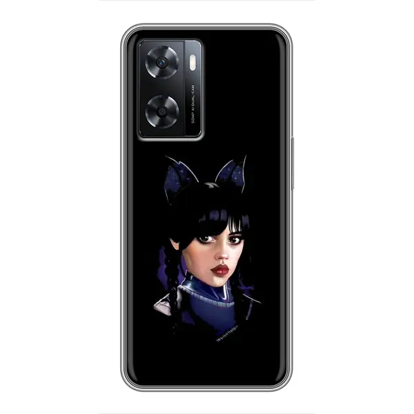 Чехол с принтом «серьезная Уэнздей» для OPPO A77