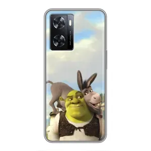 Чехол с принтом «Шрек и Осел» для OPPO A77