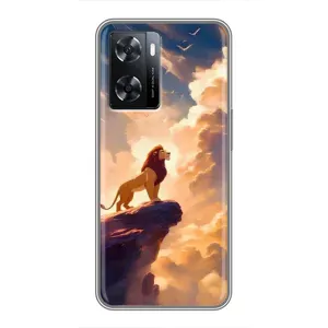 Чехол с принтом «Симба на скале» для OPPO A77
