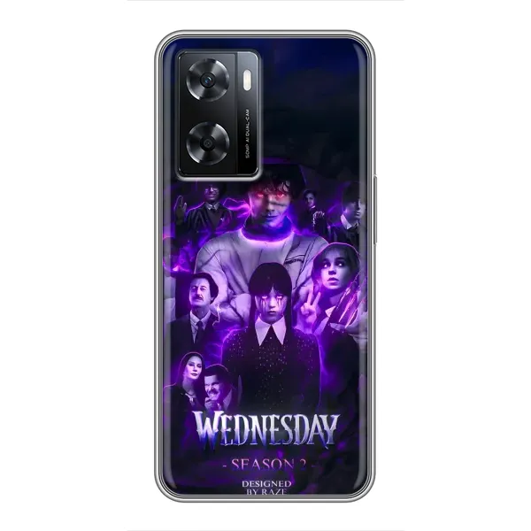 Чехол с принтом «Фиолетовая магия Уэнздей» для OPPO A77 Чехол с принтом «Фиолетовая магия Уэнздей» для OPPO A77