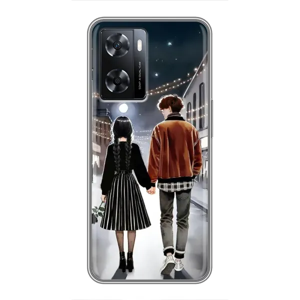 Чехол с принтом «Уэнздей и Тайлер» для OPPO A77 Чехол с принтом «Уэнздей и Тайлер» для OPPO A77