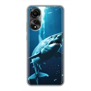 Чохол з картинкою 'Хижаки' для OPPO A78 (4G) (Акула під водою)