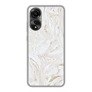 Мраморный чехол на OPPO A78 (4G) (VPrint) (Белый мрамор)