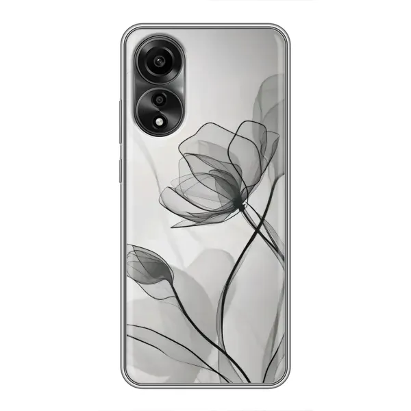 Чехол с принтом «Черные цветы» для OPPO A78 (4G) Чехол с принтом «Черные цветы» для OPPO A78 (4G)