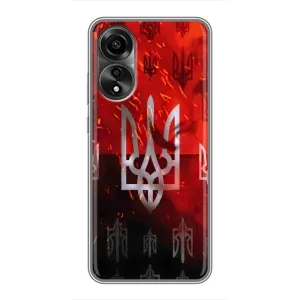 Украинские Чехлы для OPPO A78 (4G) с картинкой УПА (AlphaPrint) (ГЕРБ УПА)