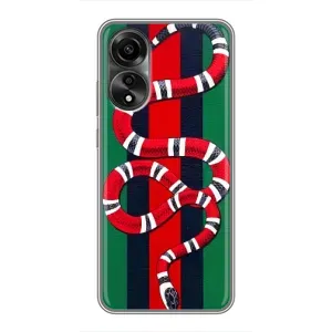 Чохли  GUCCI для OPPO А78 (4G) (AlphaPrint) (Gucci змія)