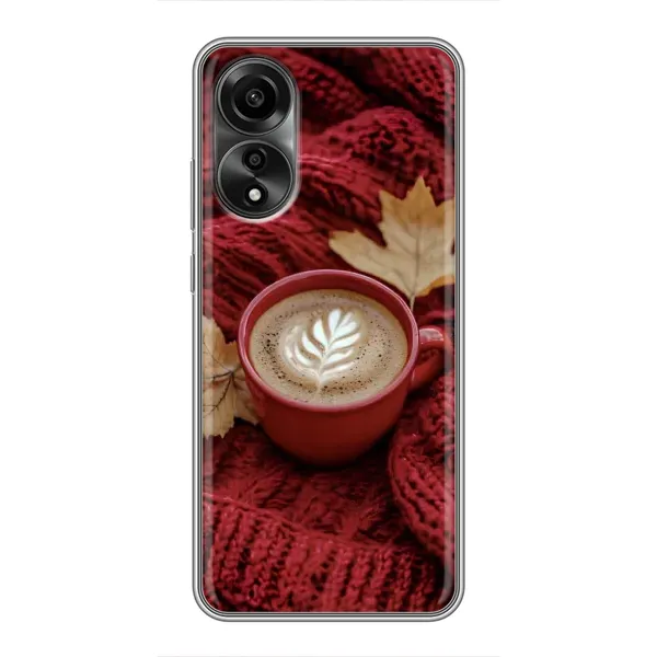 Чехол с принтом «Кофе на пледе» для OPPO A78 (4G)