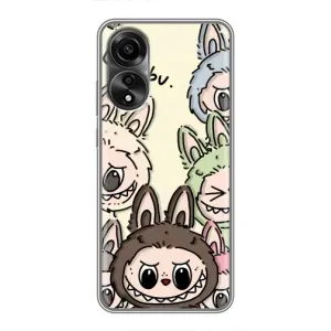 Чехол с Лабубу на OPPO A78 (4G) (Золотая обезьяна Bored Ape)