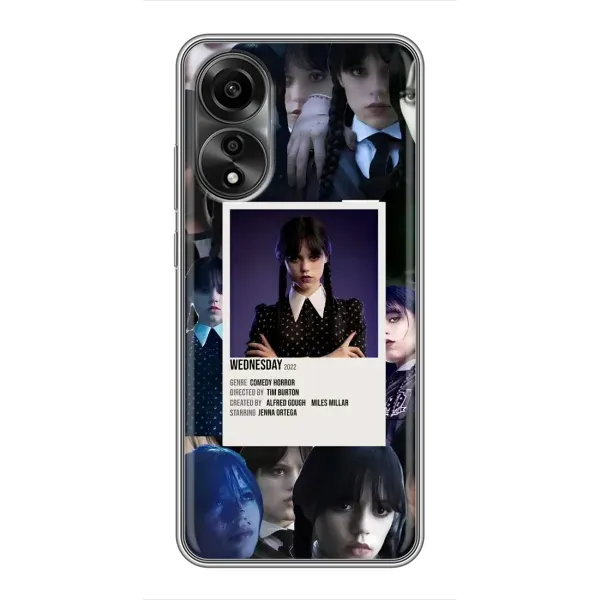 Чехол с принтом «коллаж Уэнздей» для OPPO A78 (4G)