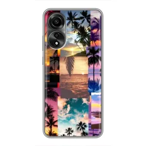 Силіконовий чохол з КАРТИНКАМИ літо для OPPO A78 (4G) (AlphaPrint) (Літня відпустка)