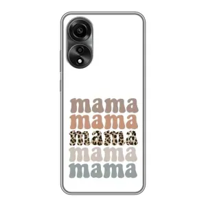 Чехлы для мамы на OPPO A78 (4G) (Текстовый коллаж мама)
