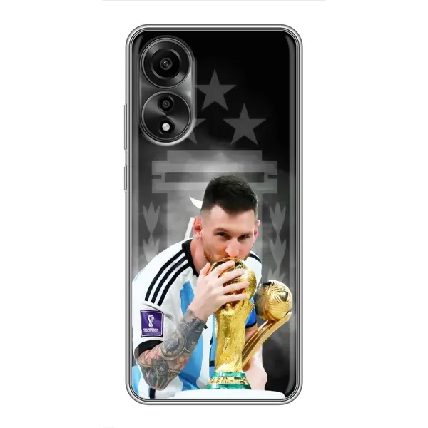 Чехол с принтом «Месси Чемпион» для OPPO A78 (4G)