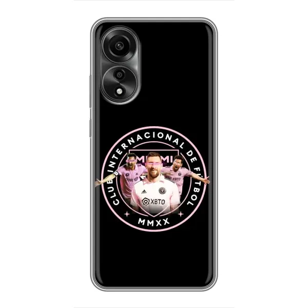 Чехол с принтом «Месси в лого» для OPPO A78 (4G)