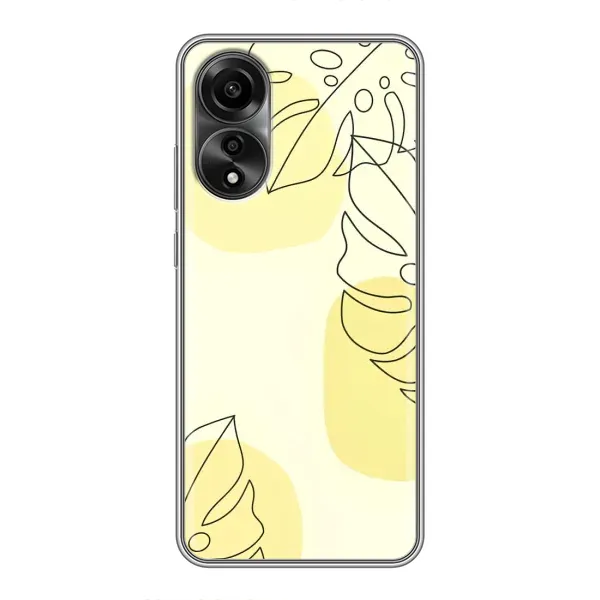 Чехол с принтом «Желтая монстера арт» для OPPO A78 (4G)