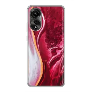 Чохол для OPPO А78 (4G) - з принтом (Дизайнерські) (AlphaPrint) (Мрамор червоний)