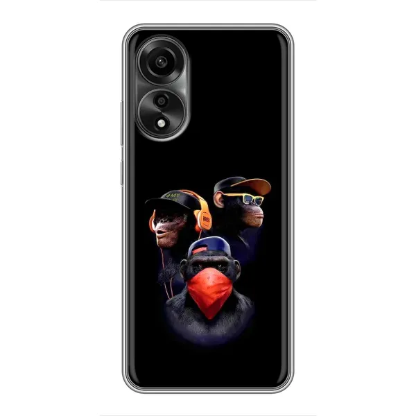 Чехол с принтом «Три обезьяны» для OPPO A78 (4G)