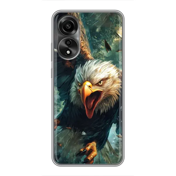 Чехол с принтом «Орел в полете» для OPPO A78 (4G)