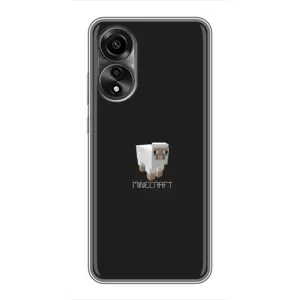 Чохол Майнкрафт на OPPO A78 (4G) (AlphaPrint) Minecraft (Овечка Майнкрафт)