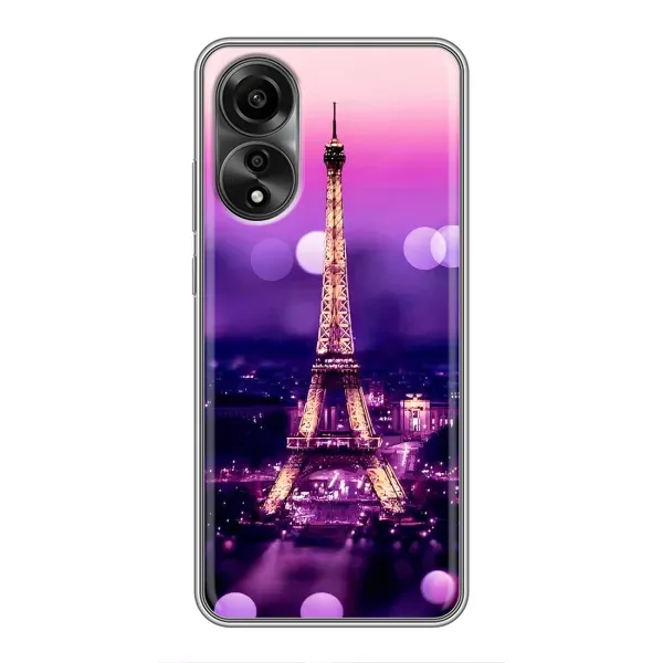 Чехол с принтом «Париж Башня» для OPPO A78 (4G)