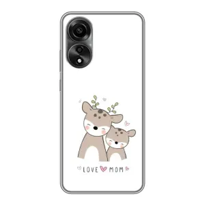Чехлы для мамы на OPPO A78 (4G) (Оленята мама и малыш)