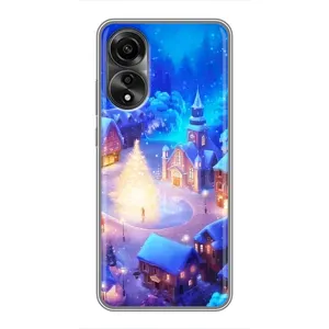 Різдвяні Чохли для OPPO A78 (4G) (VPrint) (Різдвяне місто)