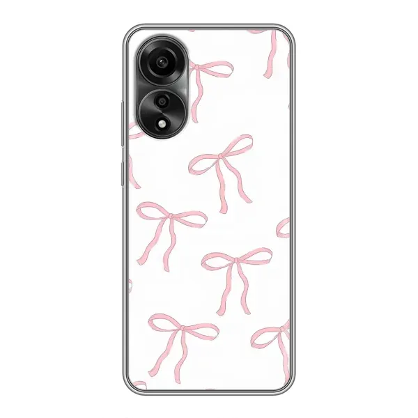 Чехол с принтом «Розовые бантики» для OPPO A78 (4G)