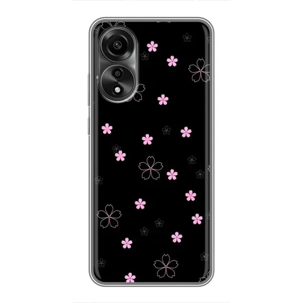 Чехол с принтом «Розовые цветы на черном» для OPPO A78 (4G) Чехол с принтом «Розовые цветы на черном» для OPPO A78 (4G)