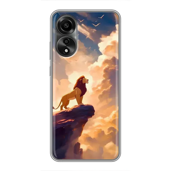 Чехол с принтом «Симба на скале» для OPPO A78 (4G)