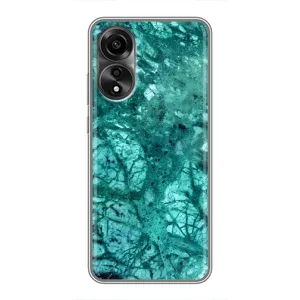 Мраморный чехол на OPPO A78 (4G) (VPrint) (Зеленый мрамор)