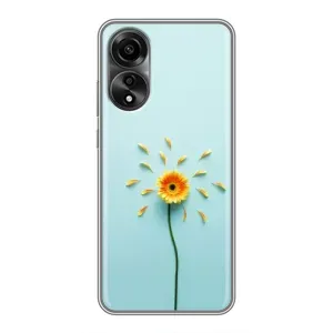 Чохли з квітами для OPPO A78 (4G) (VPrint) (Жовта квітка)