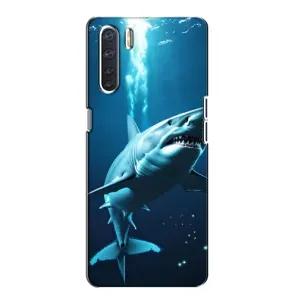 Чехол с картинкой «Хищники» для Oppo A91 (Акула под водой)