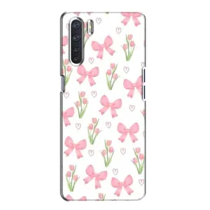 Чохол з бантиками на OPPO А91 (Банти і квіти)