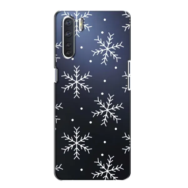Чохол з принтом «Білі сніжинки» для OPPO A91