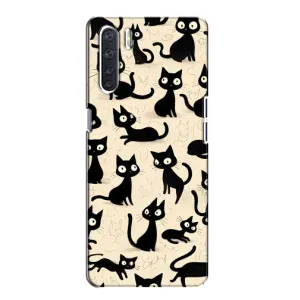 Чехол с рисунком кот на Oppo A91