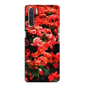 Чохли з квітами для Oppo A91 (VPrint) (Квіти червоні)
