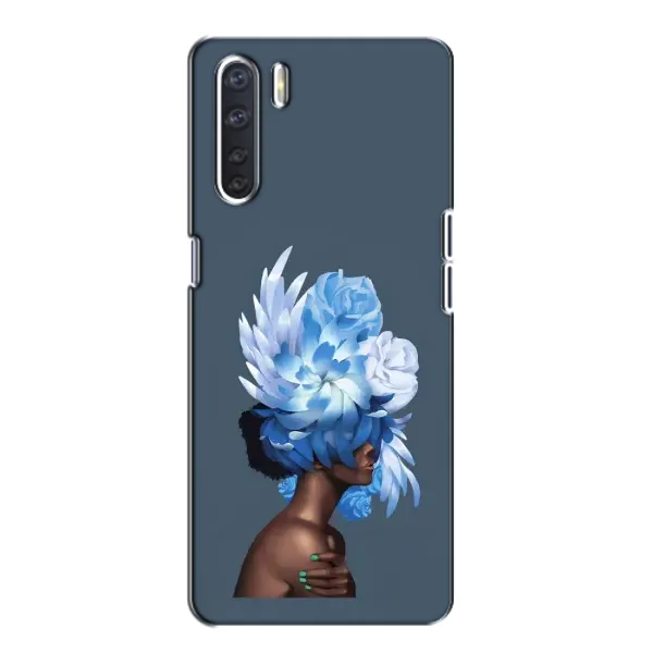 Чохол з принтом «Квіти на голові» для OPPO A91