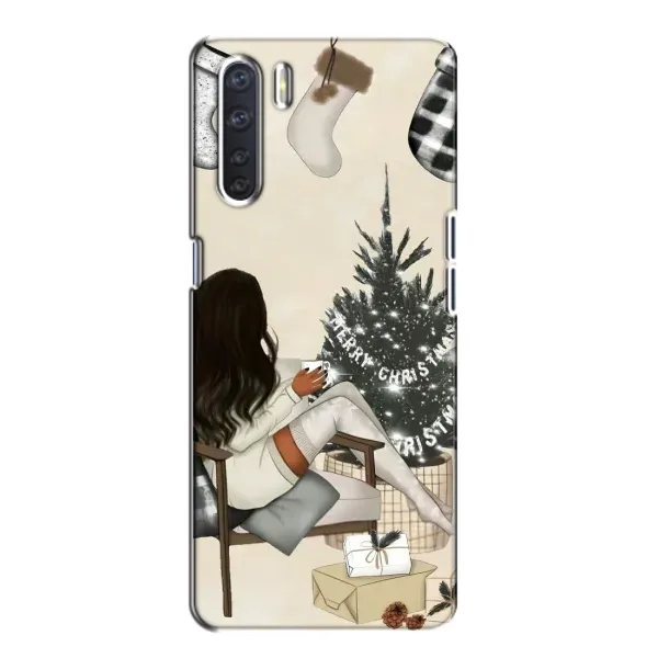Чохол з принтом «Дівчина з ялинкою» для OPPO A91
