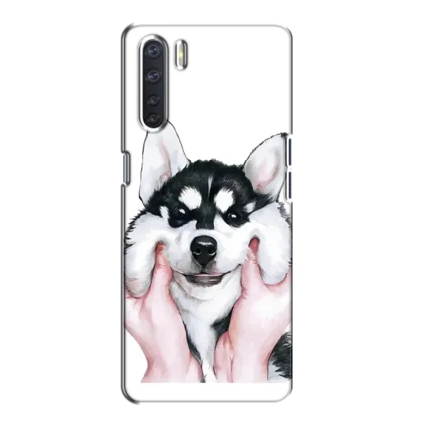 Чехол с принтом «Довольный Хаски» для OPPO A91 Чехол с принтом «Довольный Хаски» для OPPO A91