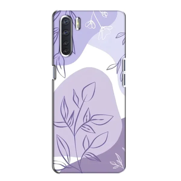Чохол з принтом «Фіолетове листя абстракція» для OPPO A91