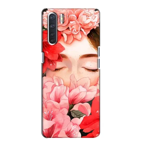 Чохол з принтом «Очі в квітах» для OPPO A91