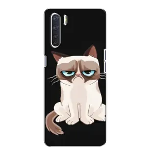 Чохол з принтом для Oppo A91 (AlphaPrint) Модні коти (Сумний кіт)