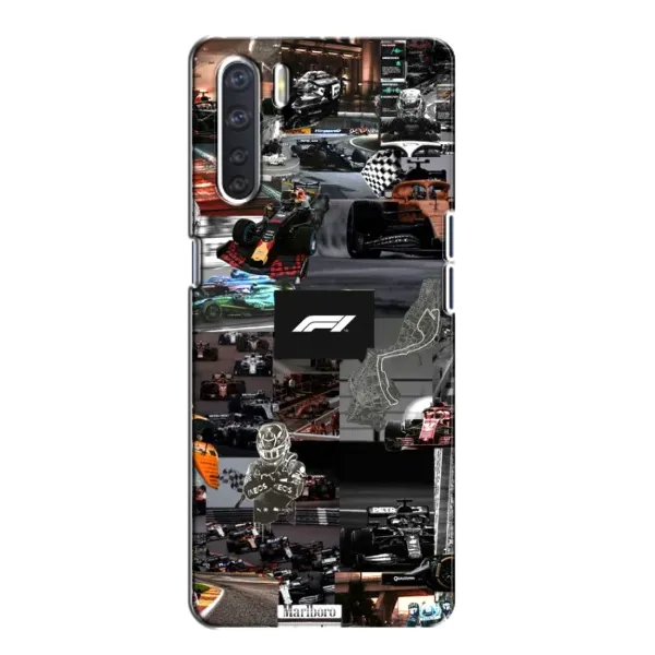 Чохол з принтом «Гоночний колаж Ф1» для OPPO A91 Чохол з принтом «Гоночний колаж Ф1» для OPPO A91