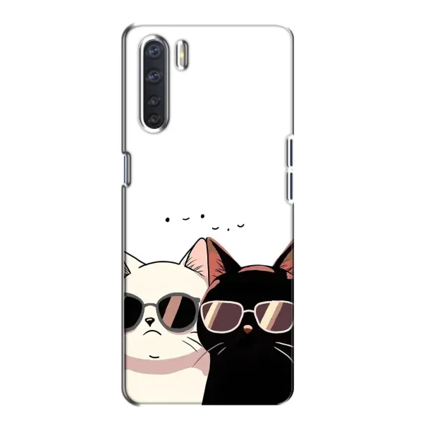 Чехол с принтом «Коты в очках» для OPPO A91