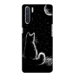 Чехол с принтом для Oppo A91 (AlphaPrint) Модные коты